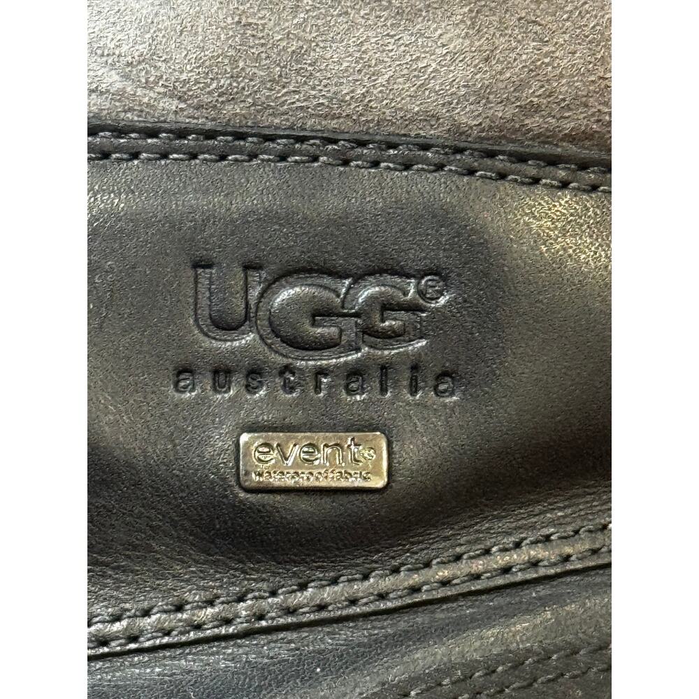 UGG Adirondack II Boots Black Leather & Suede Waterproof Winter Wms 8 EU 39 - Picture 6 of 12